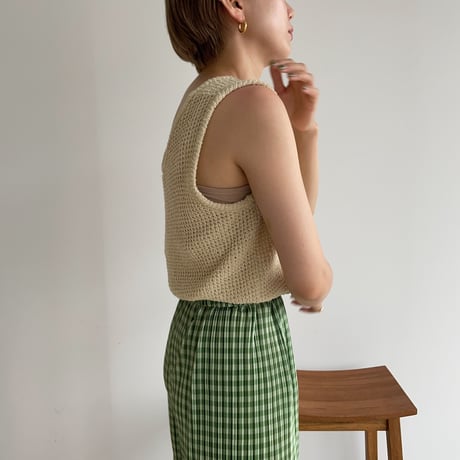 《予約販売》green check pants_np0430