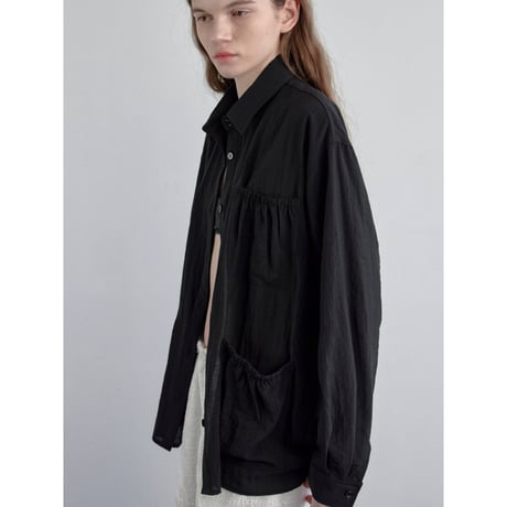 【NOKCHA original】mannish sheer shirt jacket/2colors_nb0376