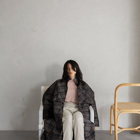 【nokcha original】quality over check coat_no0200