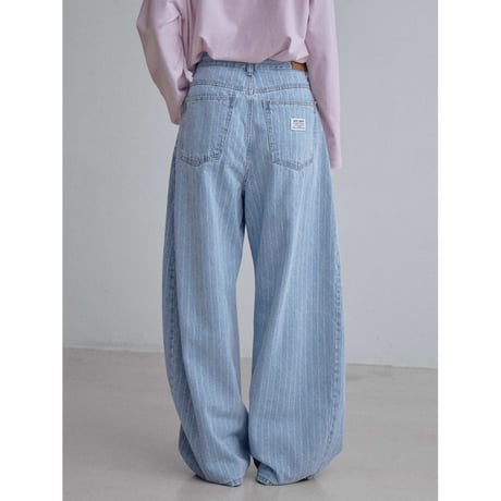 《予約販売》waist mark stripe jeans_nj0176