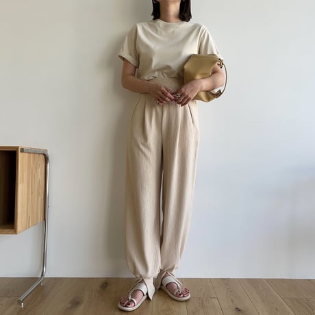 【nokcha original】jacquard slit hem pants_np0560