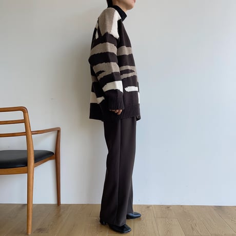 【nokcha original】ennui knit cardigan/deep brown_nt1502