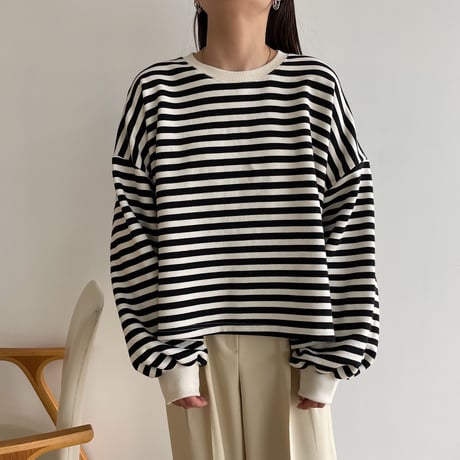 《予約販売》border over mtm/2colors_nt1293