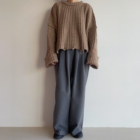 《予約販売》two tuck mannish wide pants/2colors_np0935