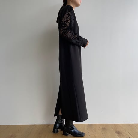 【nokcha original】sleeve dress/black_nd0135