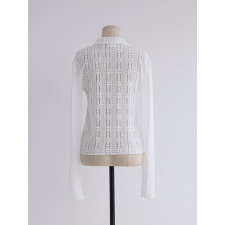 《予約販売》jacquard sheer lady tops/2colors_nt2521