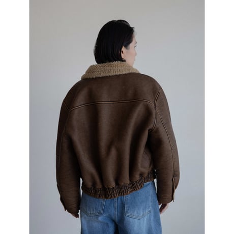 《予約販売》boa liner leather like jacket/2colors_no0411