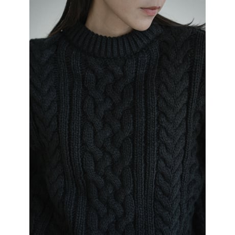 《予約販売》mannish cable knit pullover/2colors_nt2433