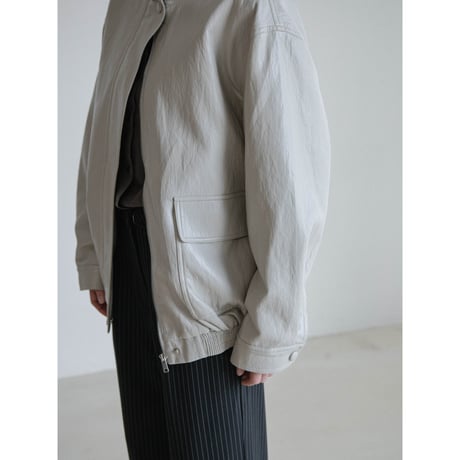 《予約販売》mannish glossy leather like jacket/2colors_no0507