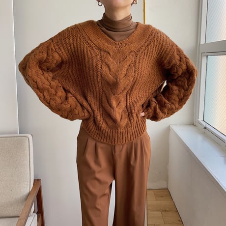 《予約販売》detail cable knit/2colors_nt0783
