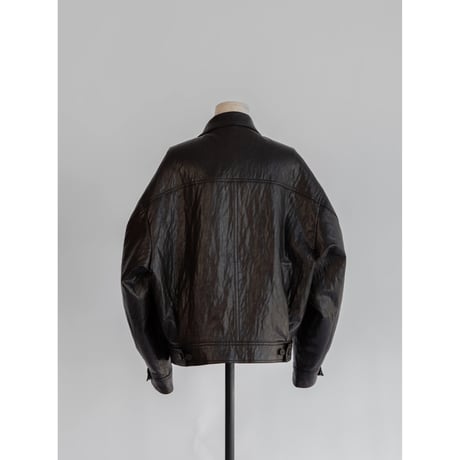 - AUTHENTIC series - old like eco leather jacket/deep brown_an0002