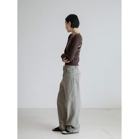 《予約販売》cover stitch back accent tops/3colors_nt2557
