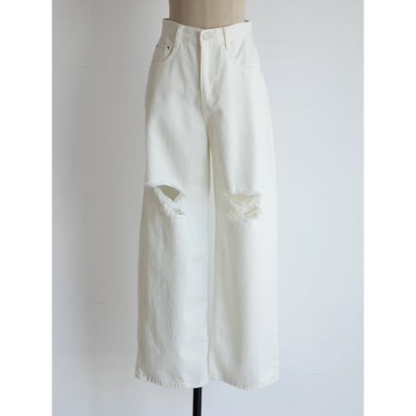 《予約販売》clash white cotton pants_np1249