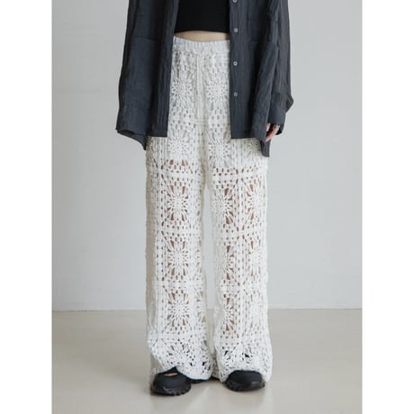 《予約販売》crochet knit pants_np1123