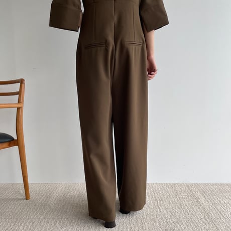 【nokcha original】rich jumpsuit/brown_np0670