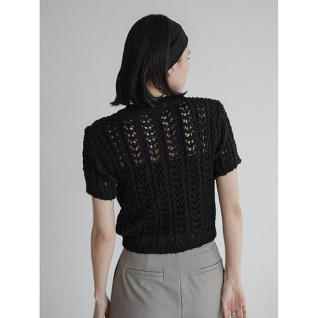 《予約販売》crochet minimal lady knit tops/2colors_nt2311