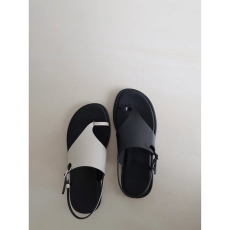 《予約販売》accent mannish thong sandal/2colors_na0646