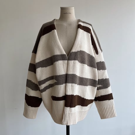 【nokcha original】ennui knit cardigan/ivory_nt1501