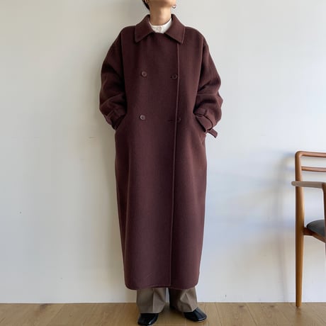 【nokcha original】HANDMADE 2way double coat/deep purple_no0238