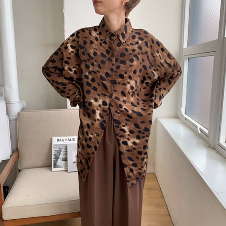 《予約販売》leopard silky blouse_nt0569