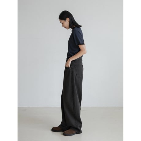 《予約販売》stripe cocoon jeans_nj0157