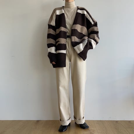 【nokcha original】ennui knit cardigan/deep brown_nt1502