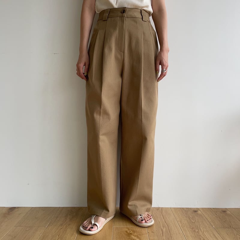 nokcha original】“nc” chino pants/beige_np0611