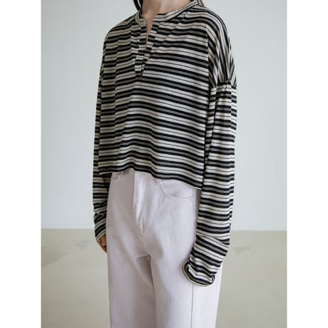 《予約販売》croped border tops_nt2585