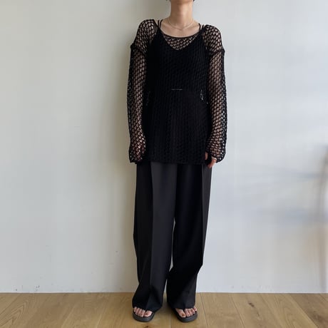 《予約販売》 loose mesh knit tops/2colors_nt1720