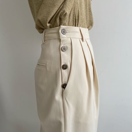 【nokcha original】silhouette pants/cream_np0402
