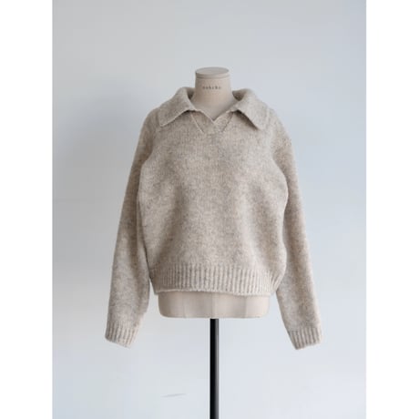 《予約販売》collar knit pullover/2colors_nt2464