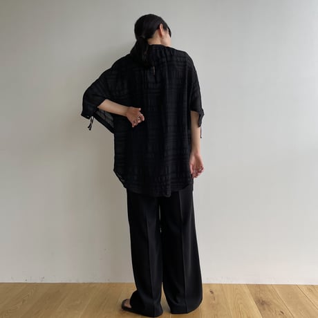 【nokcha original】mulch jacquard blouse/black_nb0156