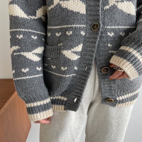 《予約販売》winter knit cardigan/2colors_nt1189