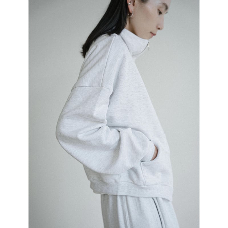 予約販売》2way zip daily sweat tops/2colors_nt2454