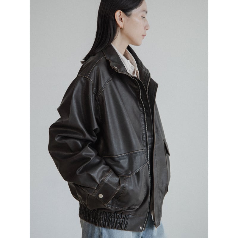 予約販売》ash fake leather jacket/2colors(unisex)_n