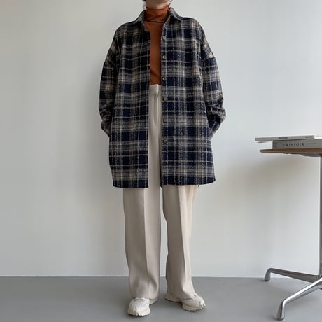 《予約販売》wool check shirt jacket_no0169