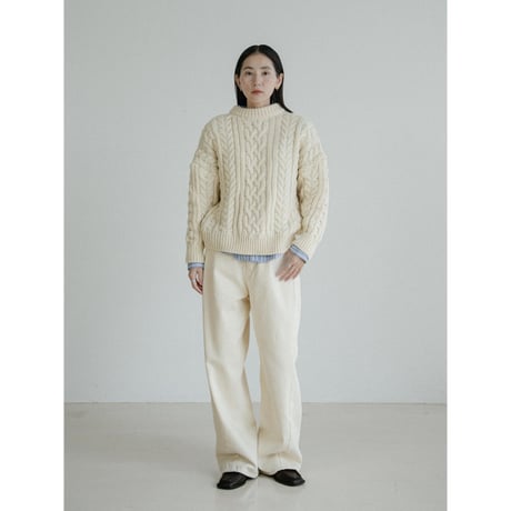 《予約販売》mannish cable knit pullover/2colors_nt2433