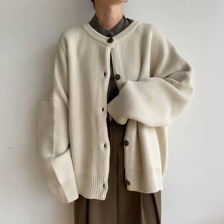 《予約販売》2way over knit cardigan/2colors_nt1464