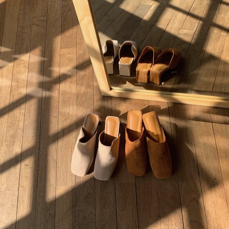 《予約販売》suède heel sabo/2colors_na0219