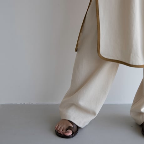 【nokcha original】piping pants/ivory_np0594