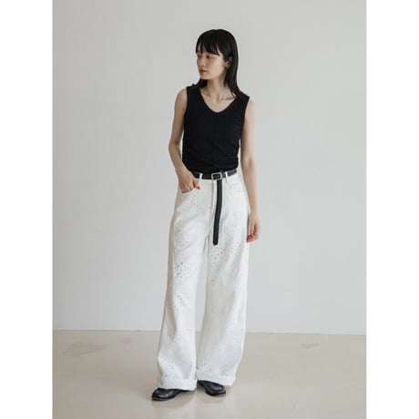 《予約販売》belt set punching jeans_nj0141