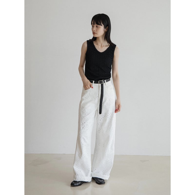 予約販売》belt set punching jeans_nj0141 | NOKCHA