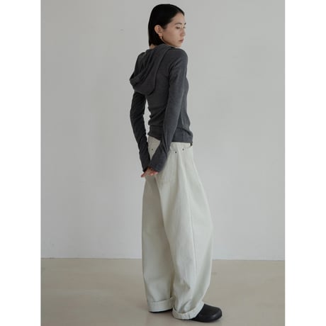 《予約販売》rich mannish oval pants/ ivory_np1073