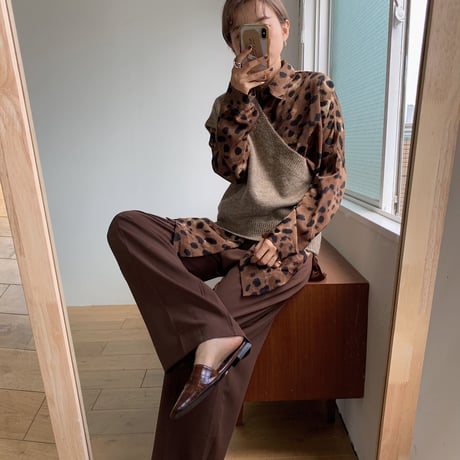 《予約販売》leopard silky blouse_nt0569