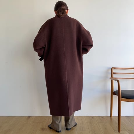 【nokcha original】HANDMADE 2way double coat/deep purple_no0238