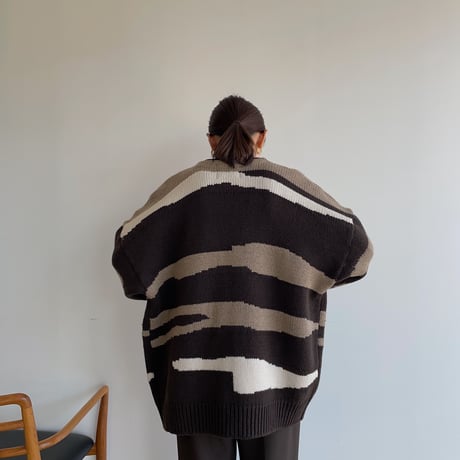 【nokcha original】ennui knit cardigan/deep brown_nt1502