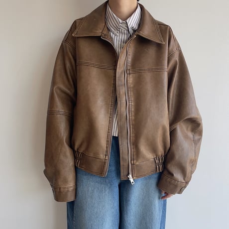 《予約販売》stripe croped shirt/2colors_nb0221