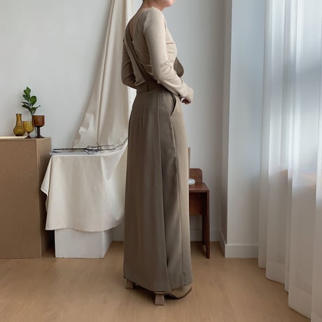 【nokcha original】docking all-in-one/khaki beige_np0157