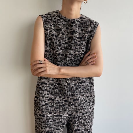 【nokcha original】jacquard all-in-one/black_np0639
