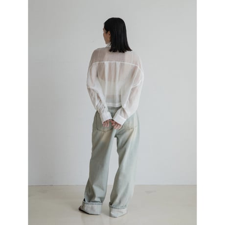 《予約販売》croped sheer daily shirt/3colors_nb0318
